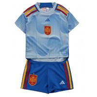 Maglie da calcio Spagna Seconda Maglia Bambino Mondiali 2022 Manica Corta (+ Pantaloni corti)